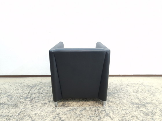 Image 1 of Walter Knoll club fauteuil design fauteuil echt leer fauteuil Stoel zwart