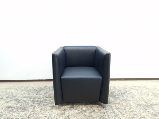 Walter Knoll club fauteuil design fauteuil echt leer fauteuil Stoel zwart