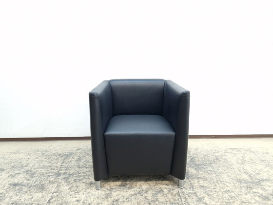 Image 1 of Walter Knoll club fauteuil design fauteuil echt leer fauteuil Stoel zwart