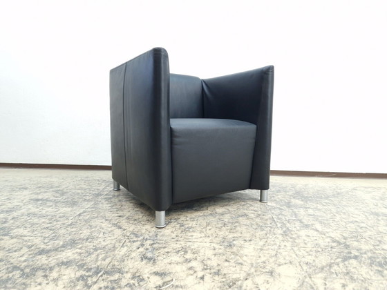 Image 1 of Walter Knoll club fauteuil design fauteuil echt leer fauteuil Stoel zwart