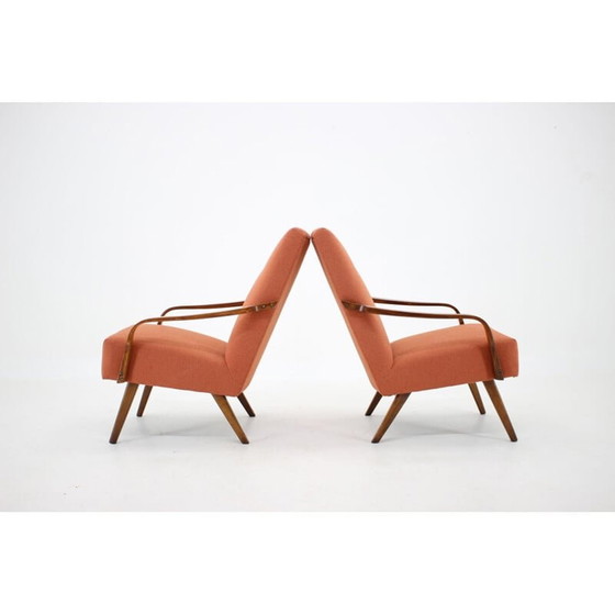 Image 1 of Paar oude fauteuils, Tsjecho-Slowakije 1960