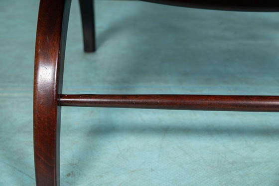 Image 1 of Midcentury leren fauteuil sixties, emporer style chair