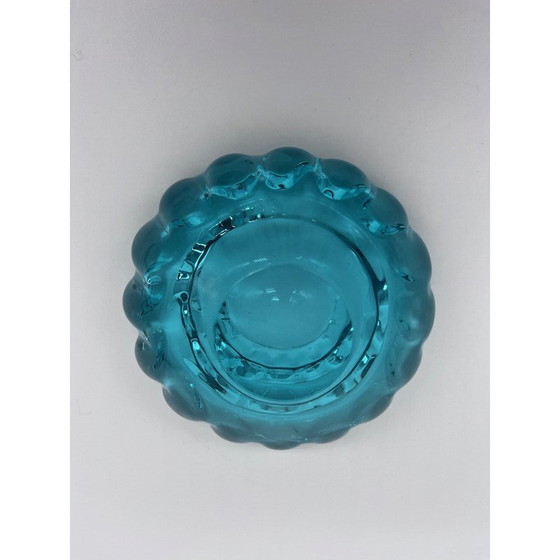 Image 1 of Vintage lege zak in blauw kristal, 1950