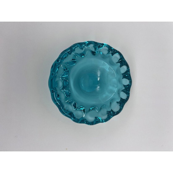 Image 1 of Vintage lege zak in blauw kristal, 1950