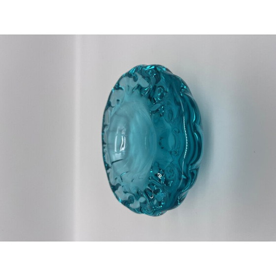 Image 1 of Vintage lege zak in blauw kristal, 1950