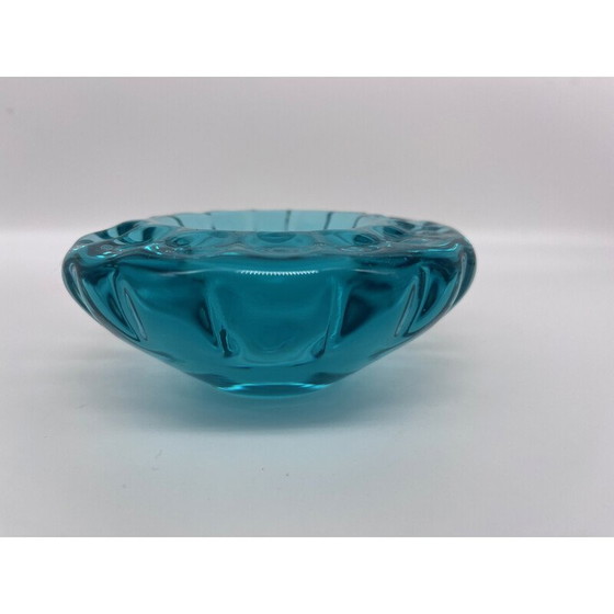 Image 1 of Vintage lege zak in blauw kristal, 1950