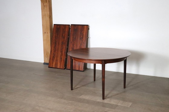 Image 1 of Arne Vodder Ovale Rozenhouten Eettafel Voor Sibast, 1955