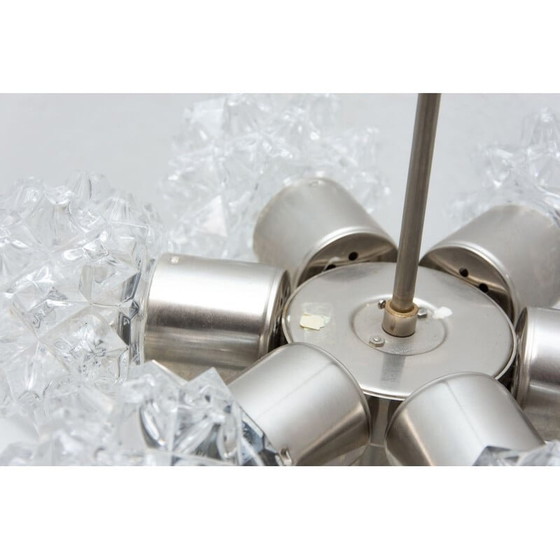 Image 1 of Vintage kroonluchter van geslepen glas voor Kamenický Šenov, Tsjecho-Slowakije 1970