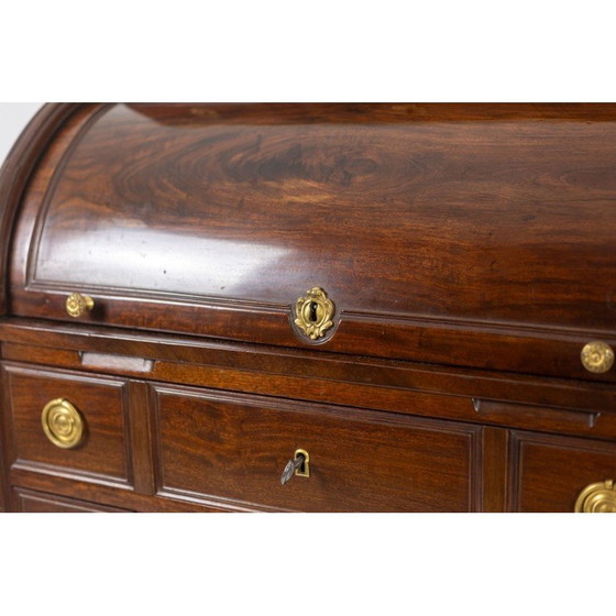 Image 1 of Vintage mahoniehouten cilinderbureau, Frankrijk