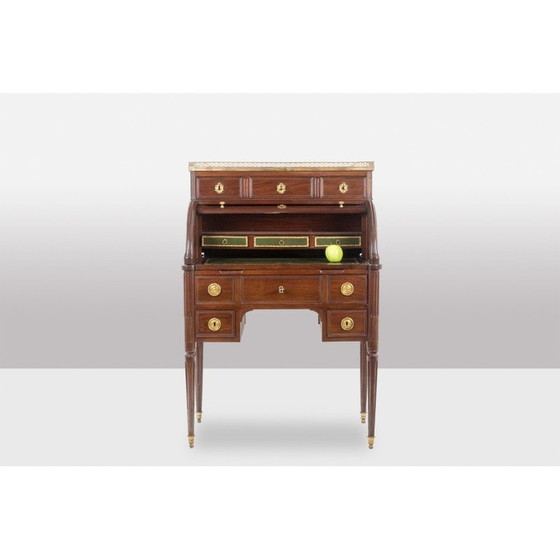 Image 1 of Vintage mahoniehouten cilinderbureau, Frankrijk