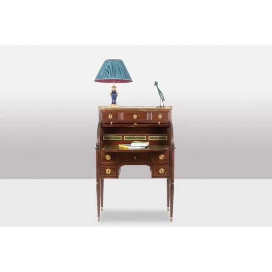 Image 1 of Vintage mahoniehouten cilinderbureau, Frankrijk