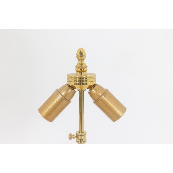 Image 1 of Paar vintage lampen in brons en ossenbloedrood porselein, 1880