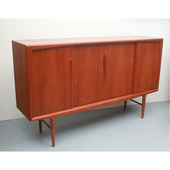 Image 1 of Vintage sidebaord in teak met schuifdeuren van Axel Christensen voor Aco Möbler, jaren 1960
