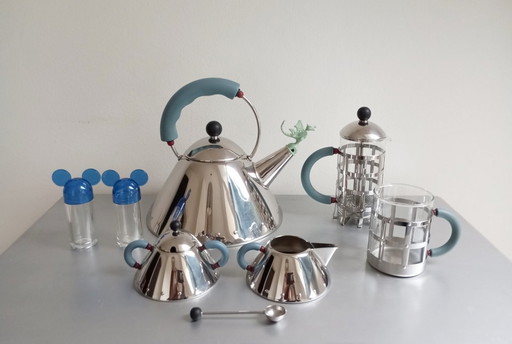 Designklassieker Michael Graves Pop-Art/Postmodern-Set Voor Alessi Italië 1985