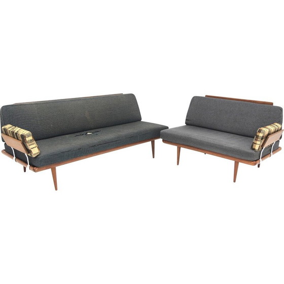 Image 1 of Vintage "Minerva" teak en stoffen daybeds van Peter Hvidt en Orla Mölgaard Nielsen voor France et fils, Denemarken 1960
