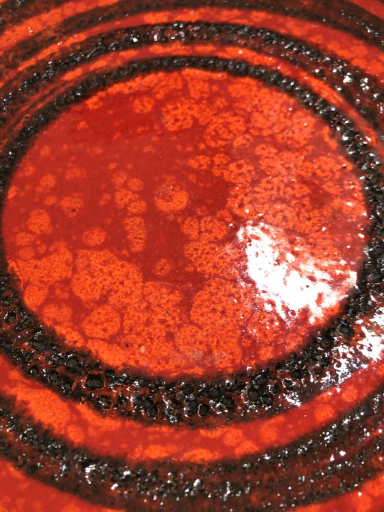 Image 1 of Vintage w. Germany  red fat lava plate