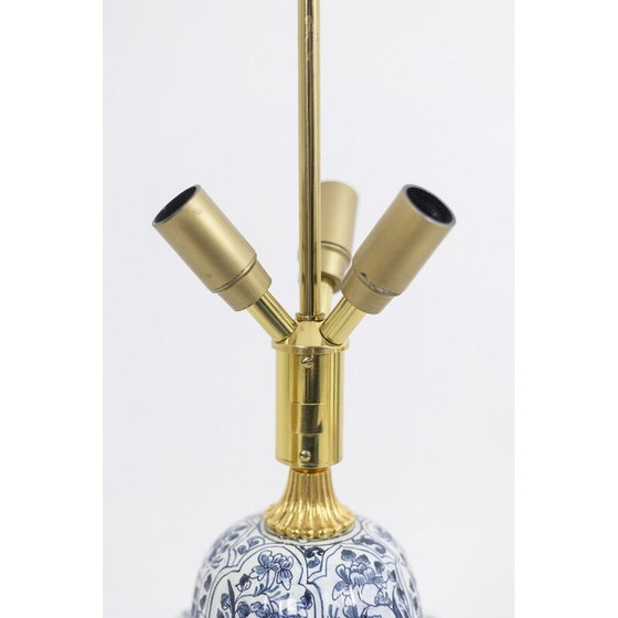 Image 1 of Paar vintage lampen van Delfts aardewerk en brons, 1880