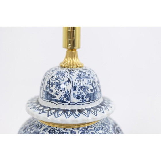 Image 1 of Paar vintage lampen van Delfts aardewerk en brons, 1880