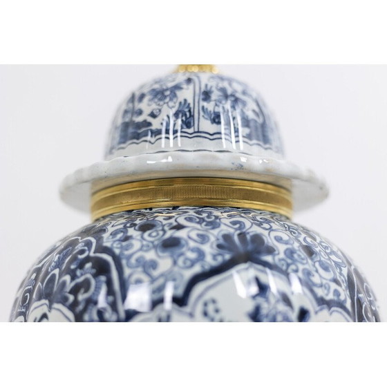 Image 1 of Paar vintage lampen van Delfts aardewerk en brons, 1880