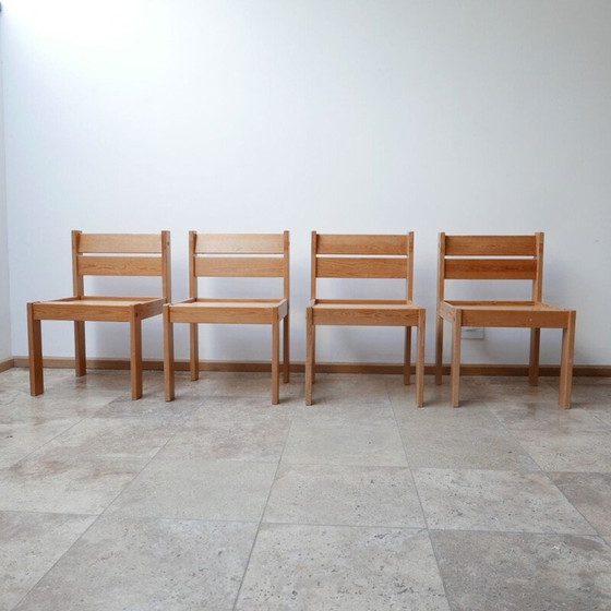 Image 1 of Set van 4 vintage grenen stoelen, Zweeds 1970