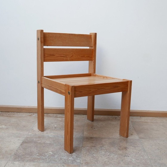 Image 1 of Set van 4 vintage grenen stoelen, Zweeds 1970