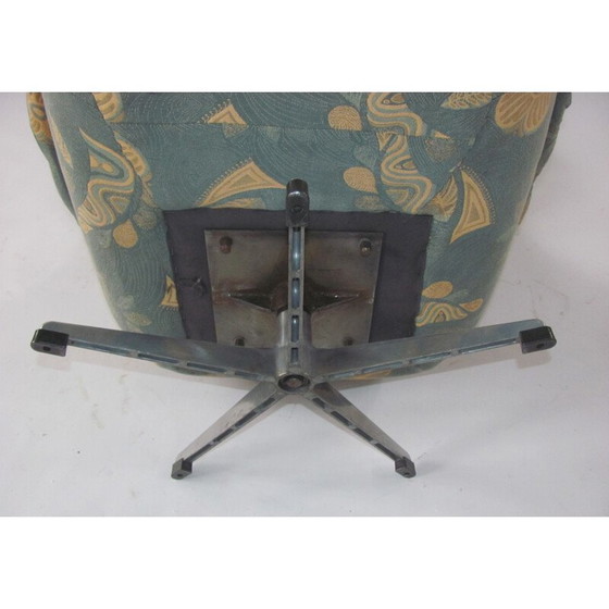 Image 1 of Vintage draaibare grijze fauteuil van UP Závody Rousínov, Tsjecho-Slowakije 1970