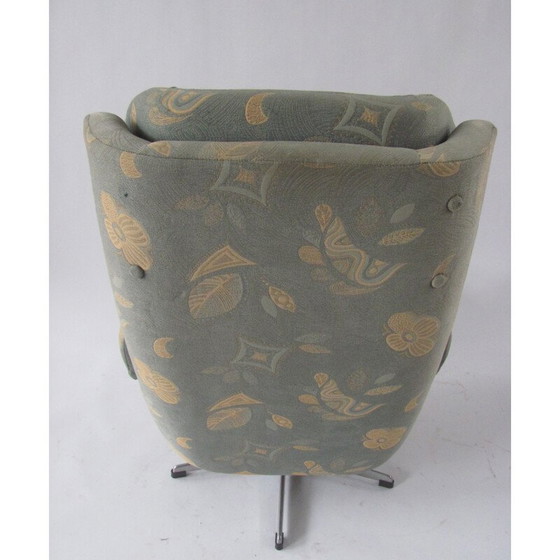 Image 1 of Vintage draaibare grijze fauteuil van UP Závody Rousínov, Tsjecho-Slowakije 1970