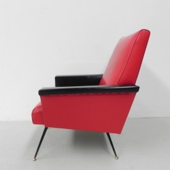 Image 1 of Vintage skai fauteuil