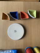 Siaki olie, azijn, zout & peper set met schaaltjes