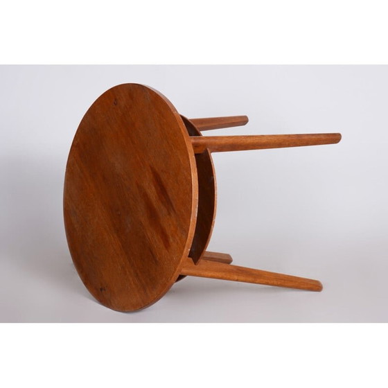 Image 1 of Vintage eiken bijzettafel, Tsjechisch 1950