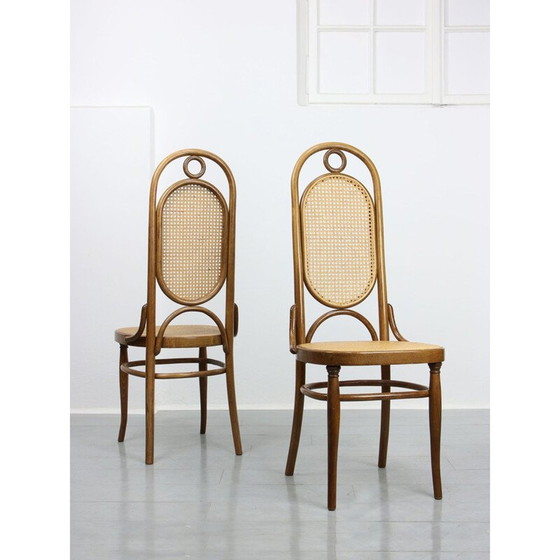 Image 1 of Paar vintage Thonet 207R eetkamerstoelen