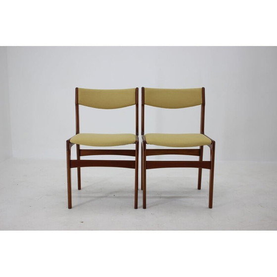 Image 1 of Set van 5 vintage teakhouten stoelen, Denemarken 1960