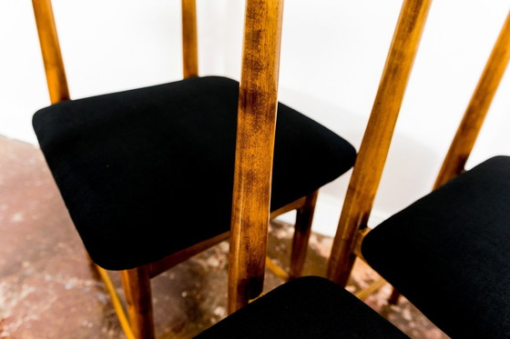 Image 1 of Set van 6 eetkamerstoelen door Bernard Malendowicz, Polen, jaren 1960