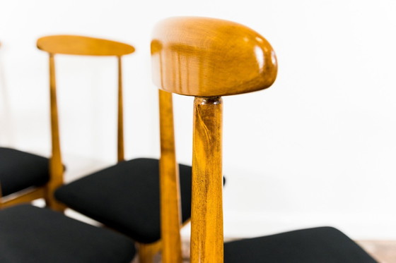 Image 1 of Set van 6 eetkamerstoelen door Bernard Malendowicz, Polen, jaren 1960