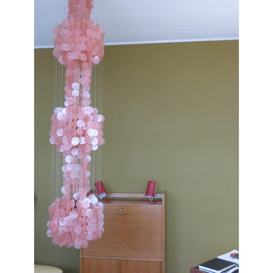 Image 1 of Vintage kroonluchter met hangers, 1970