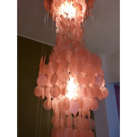 Image 1 of Vintage kroonluchter met hangers, 1970