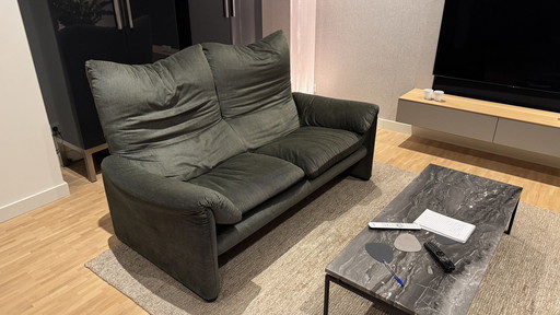 2X Cassina Maralunga 2-Zits In Velluto Bicolore 13E128