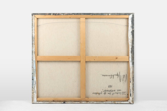 Image 1 of Set van 2 abstracte schilderijen getiteld "Fyrhat" door de Belgische kunstenaar Nico de Guchtenaere