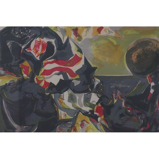 Image 1 of Vintage kleurenlithografie door Bata Mihailović, 1976