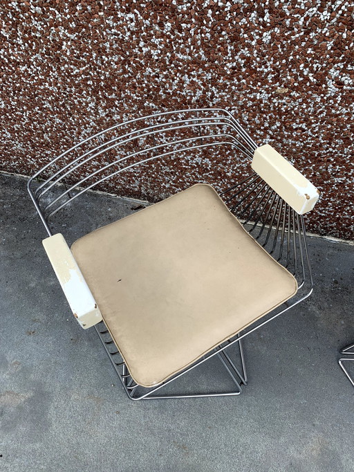 Set Van 2 Delta Wire Armchairs Rudi Verelst