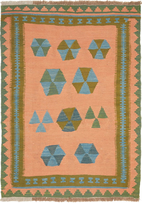 Image 1 of Kelim Fars Qashqai - Handgeweven-Ongebruikt 145 X 103 cm Nr. 448901