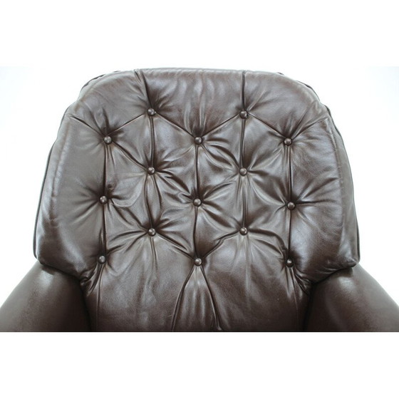Image 1 of Vintage kunstleren draaifauteuil, 1970