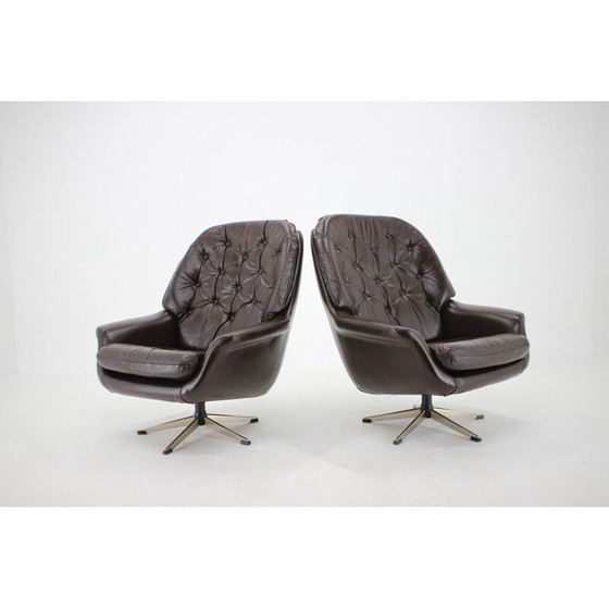 Image 1 of Vintage kunstleren draaifauteuil, 1970