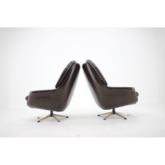 Image 1 of Vintage kunstleren draaifauteuil, 1970