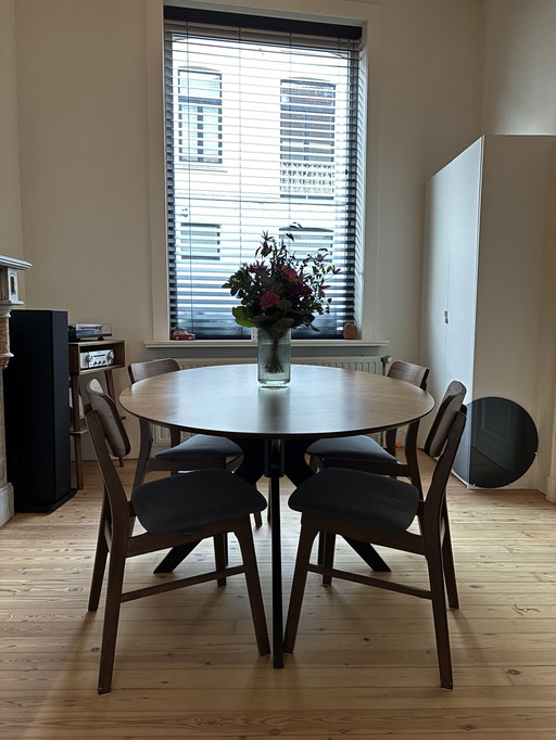 Kave Home Naanim Tafel + 4X Selia Stoelen