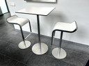 2x La Palma Lemm barkrukken + tafel