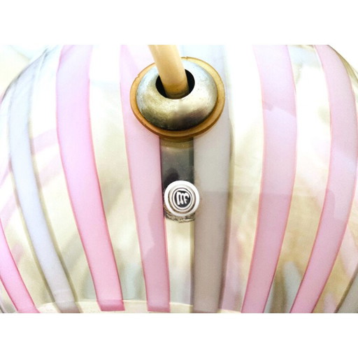 Vintage Bollicina Roze Murano Lamp van La Murrina, Italië 1970
