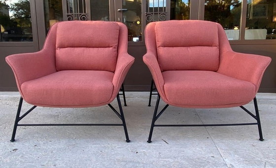 Image 1 of Cambres Ontwerp Paar 'Sadira Stoel' Fauteuils Editie Teulat