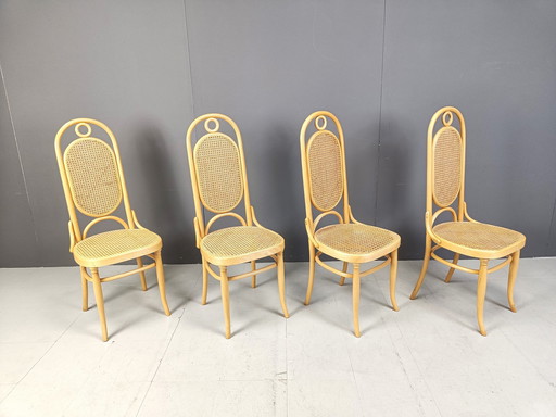 4x Vintage Bentwood eetkamerstoelen, 1970S