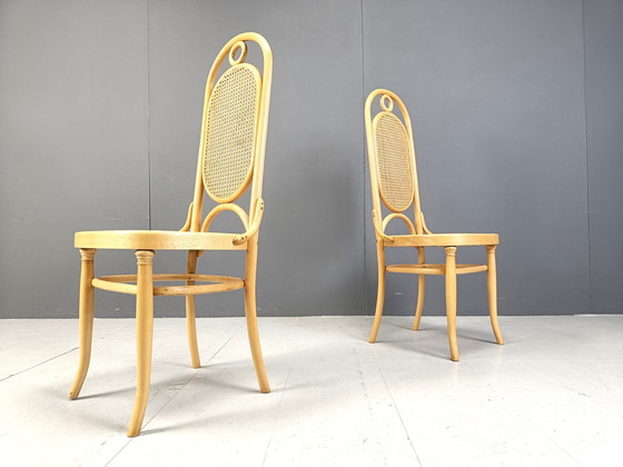 Image 1 of 4x Vintage Bentwood eetkamerstoelen, 1970S